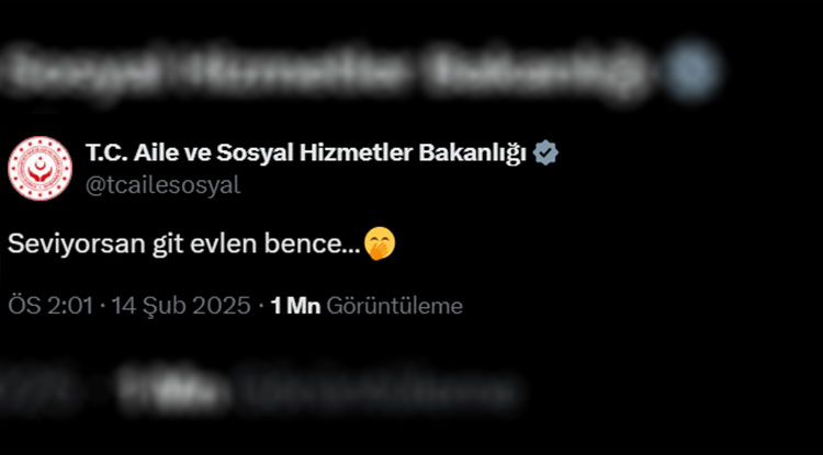 Bakanlıktan ‘ Sevgililer Günü’ Paylaşımı Seviyorsan Git Evlen Bence 1