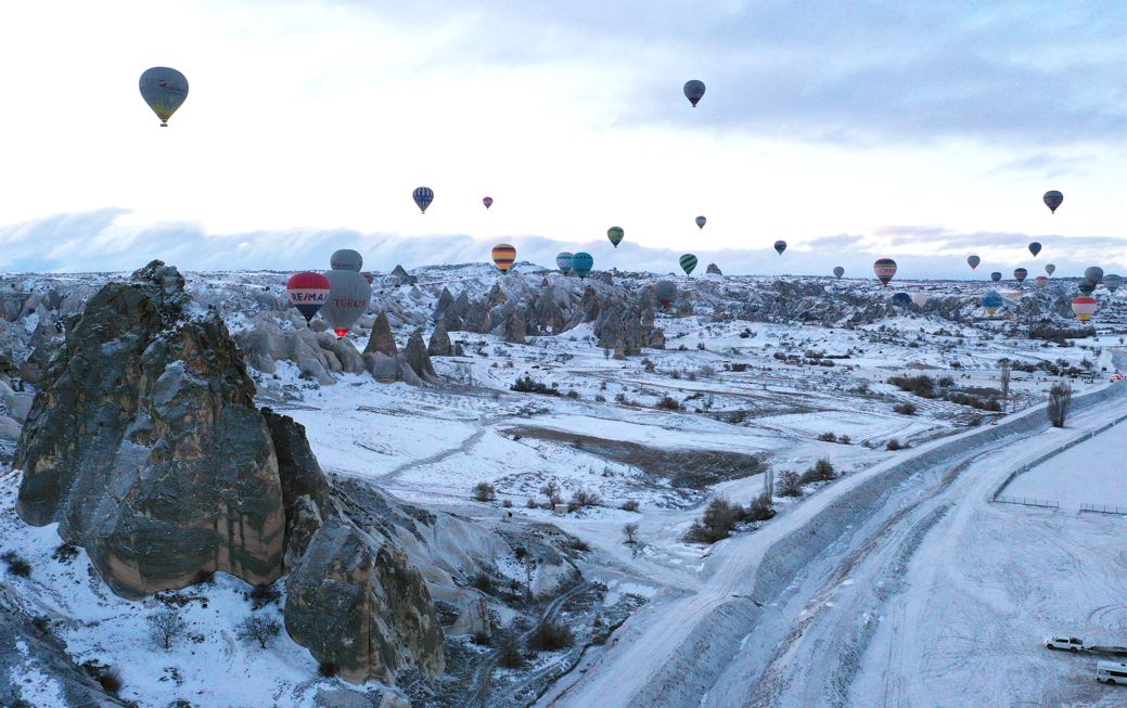 Kapadokya’da Sıcak Hava Balonları 18 Gün Sonra Yeniden Uçtu8