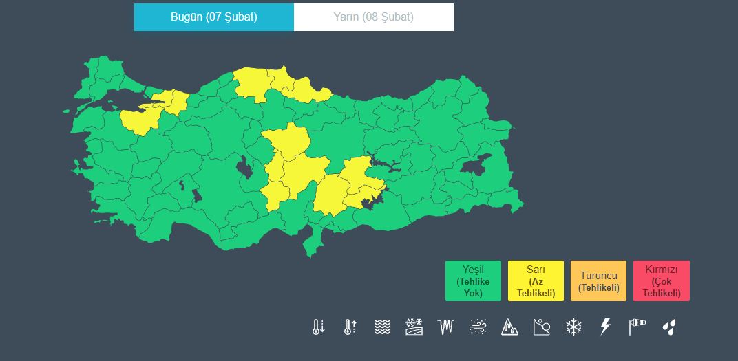 Meteoroloji'den 14 Il Için ‘Sarı Kodlu’ Uyarı