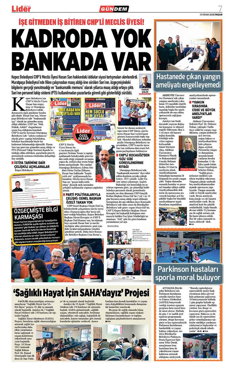 13 N İ S A N 2025 L İ D E R G A Z E T E A N T A L Y A 7