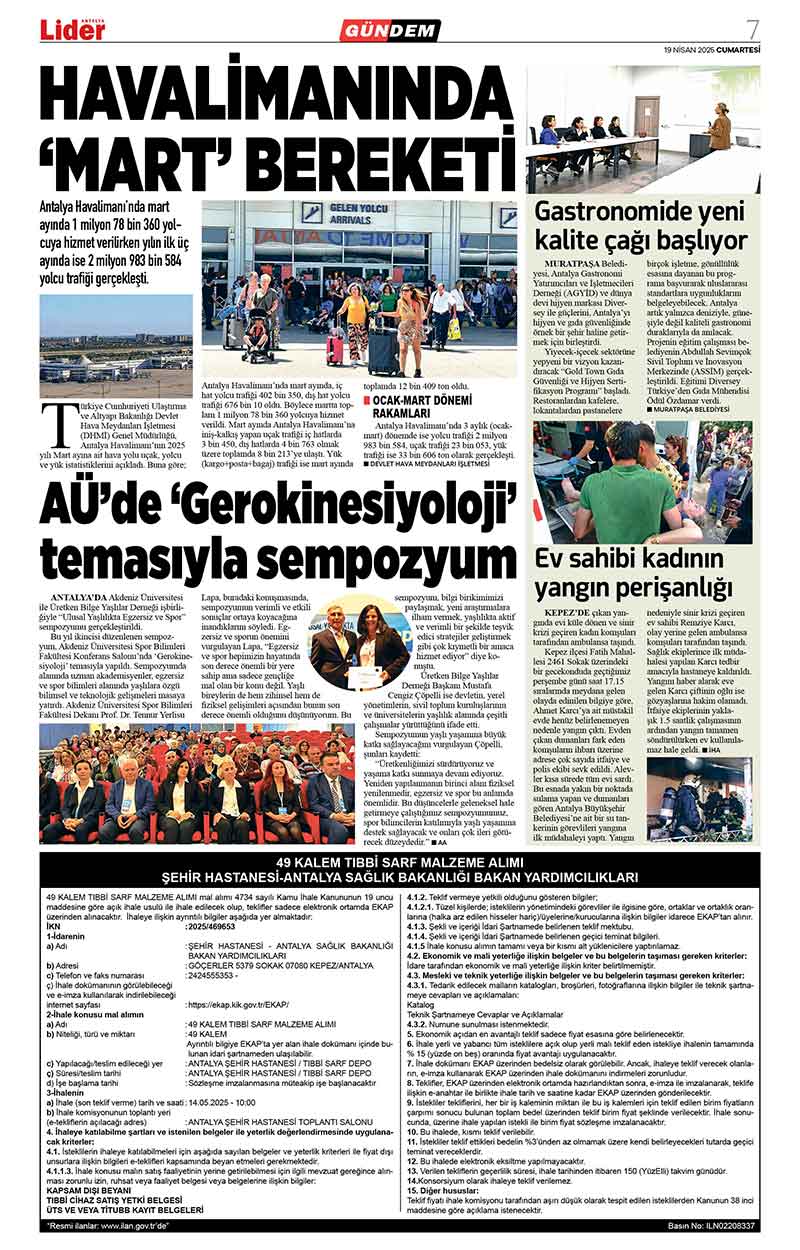 19 N İ S A N 2025 L İ D E R G A Z E T E A N T A L Y A 7