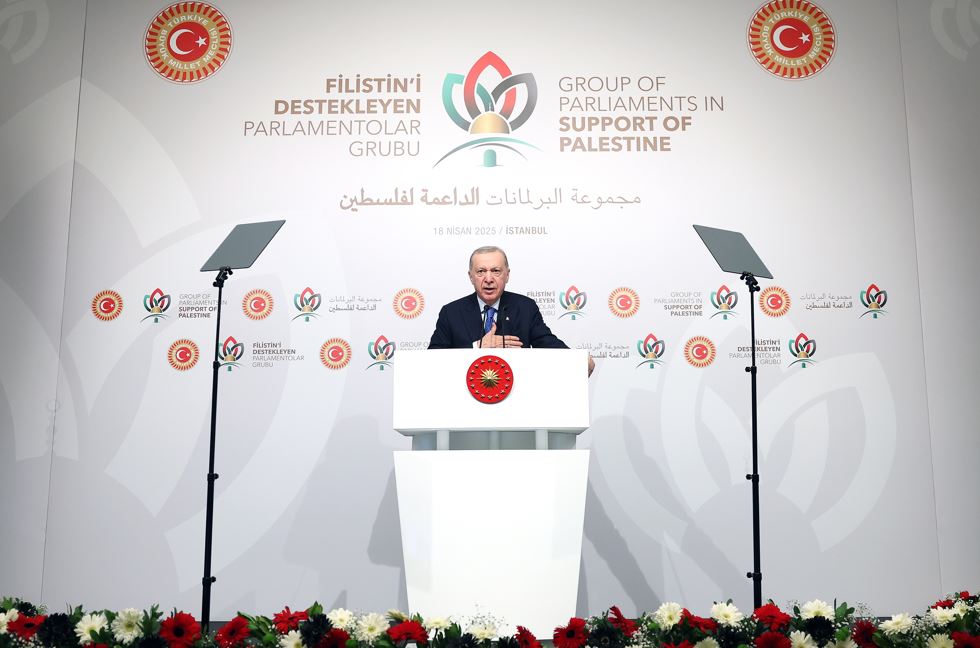 Cumhurbaşkanı Erdoğan, Filistin'i Destekleyen Parlamentolar Grubu Toplantısı2