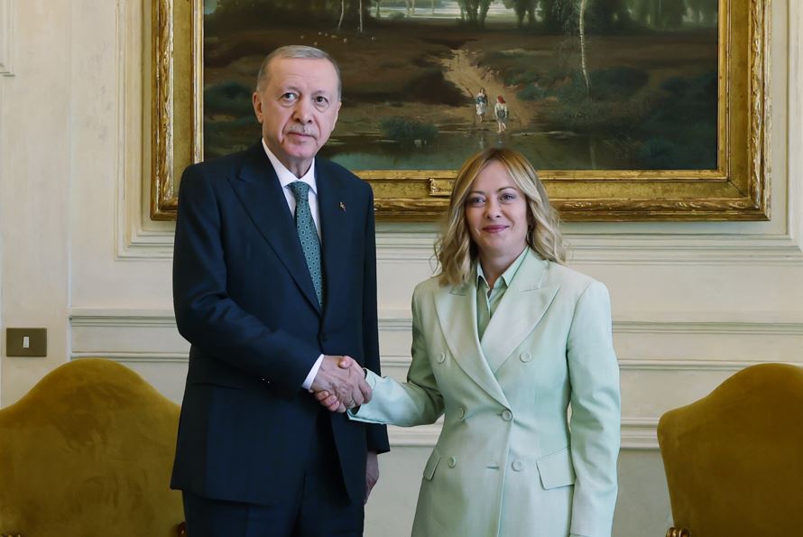 Cumhurbaşkanı Erdoğan, İtalya Başbakanı Meloni Ile Görüştü