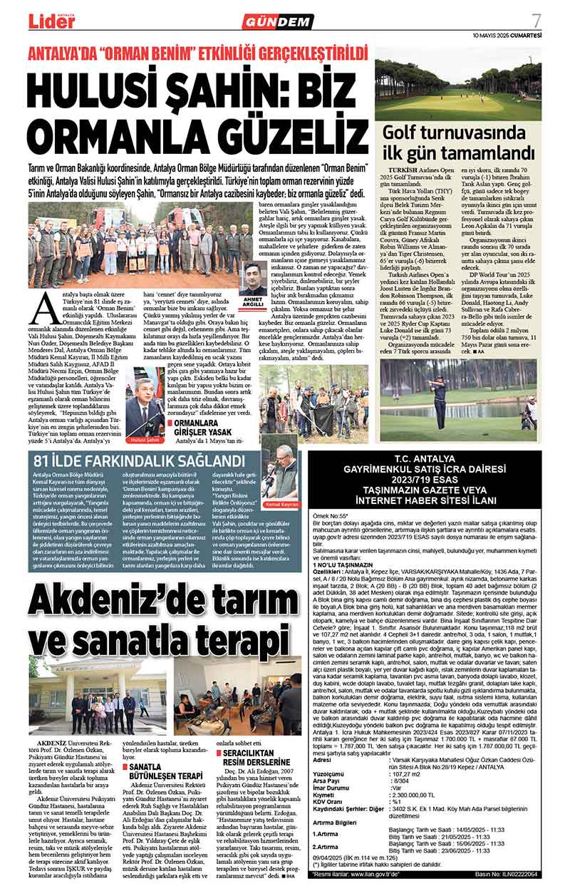 10 M A Y I S 2025 L İ D E R G A Z E T E A N T A L Y A 7