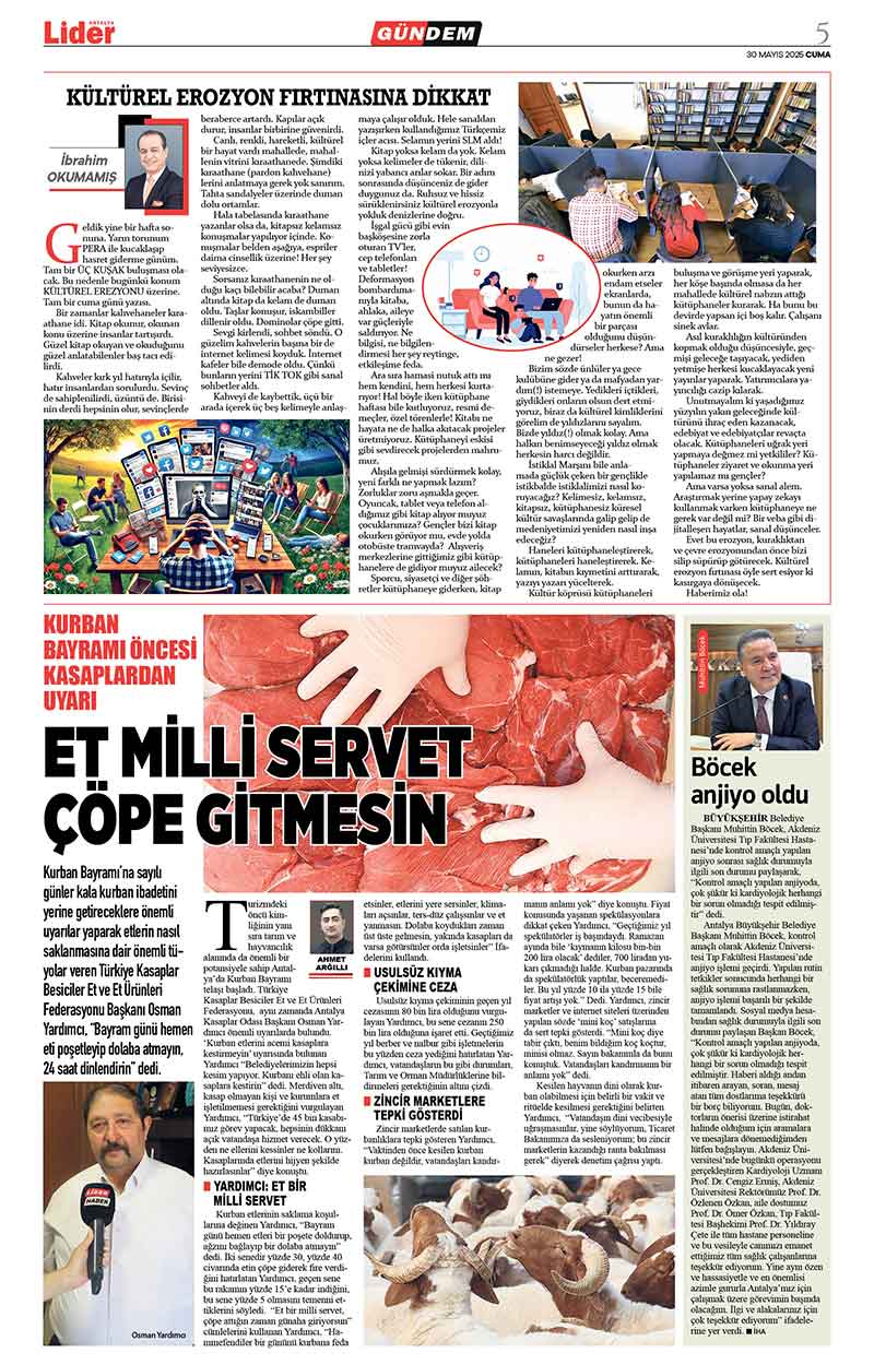 30 M A Y I S 2025 L İ D E R G A Z E T E A N T A L Y A 5