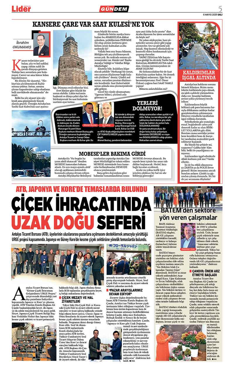 6 M A Y I S 2025 L İ D E R G A Z E T E A N T A L Y A 5