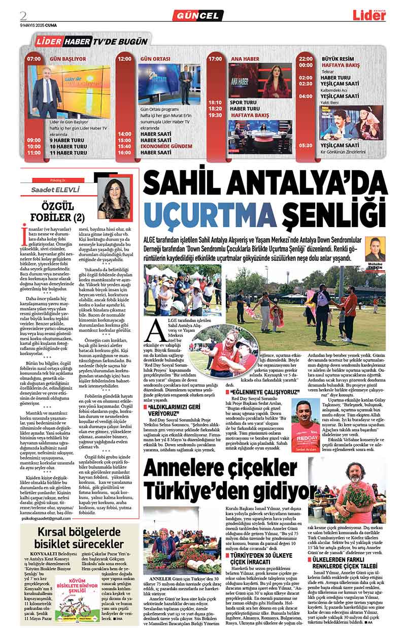 9 M A Y I S 2025 L İ D E R G A Z E T E A N T A L Y A 2