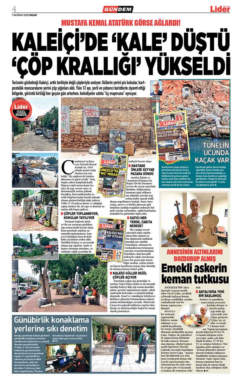 1 H A Z İ R A N 2025 L İ D E R G A Z E T E A N T A L Y A 4