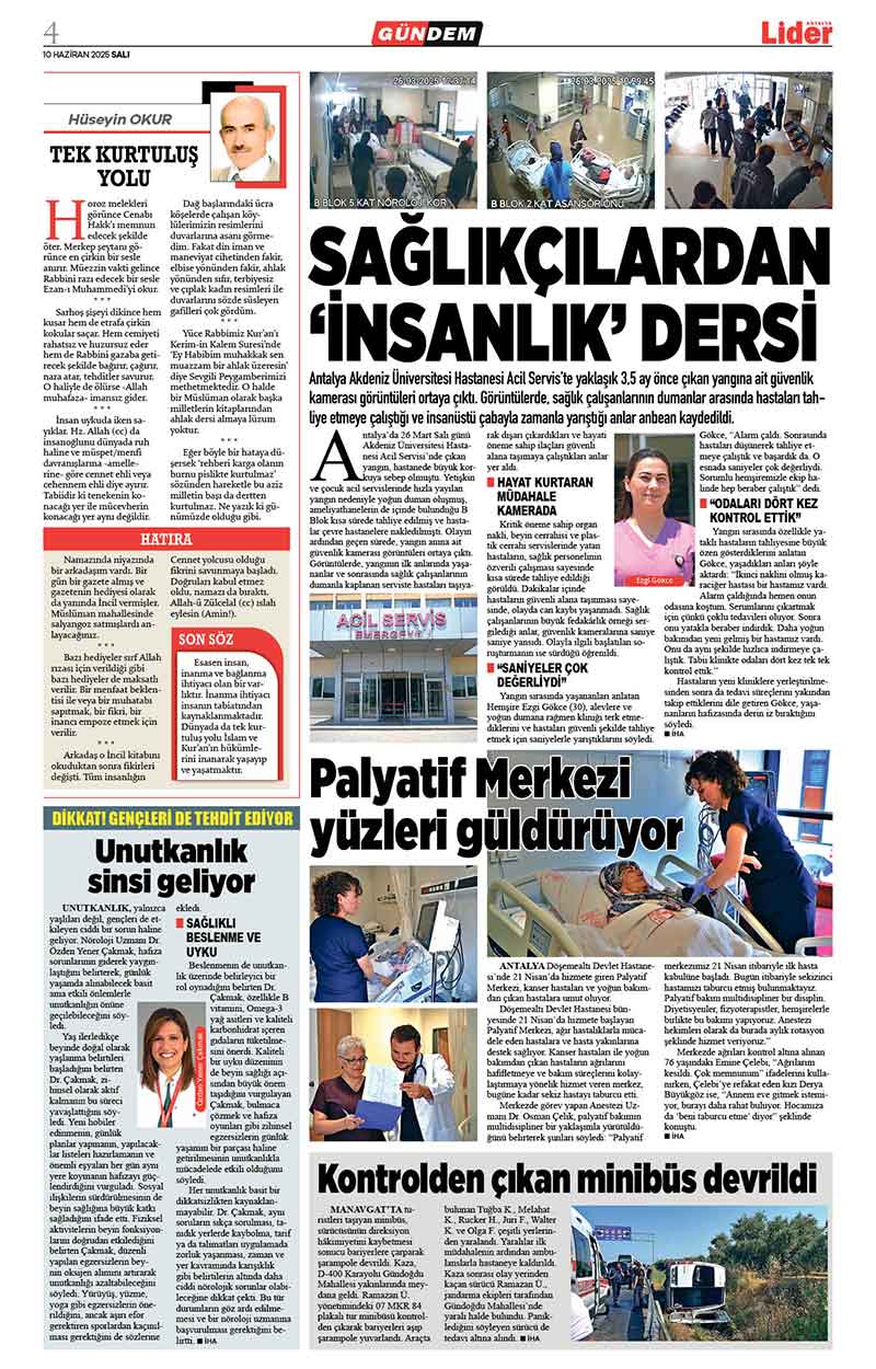 10 H A Z İ R A N 2025 L İ D E R G A Z E T E A N T A L Y A 4