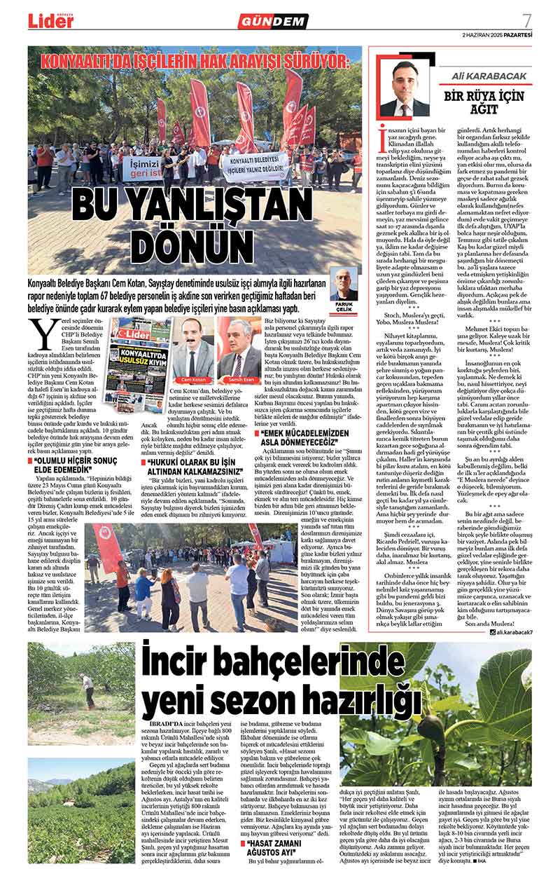 2 H A Z İ R A N 2025 L İ D E R G A Z E T E A N T A L Y A 7