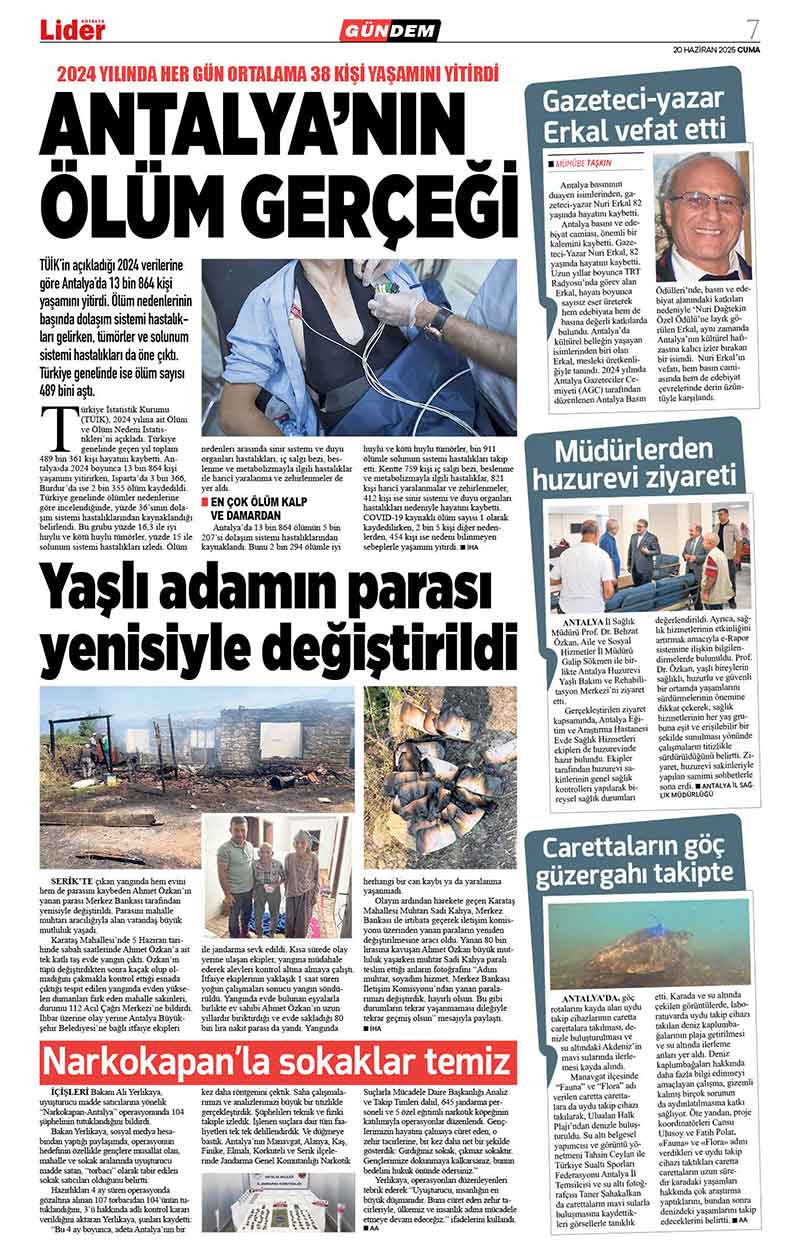 20 H A Z İ R A N 2025 L İ D E R G A Z E T E A N T A L Y A 7