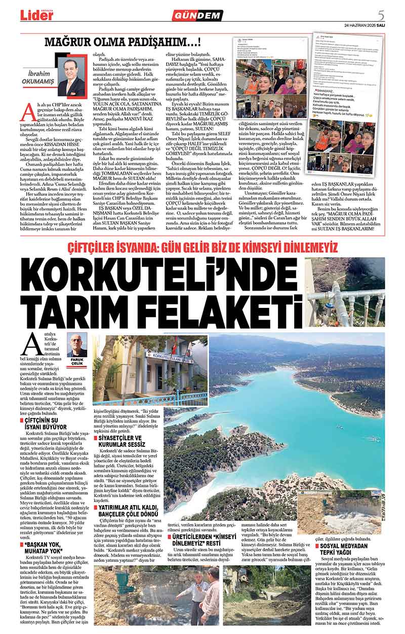 24 H A Z İ R A N 2025 L İ D E R G A Z E T E A N T A L Y A 5