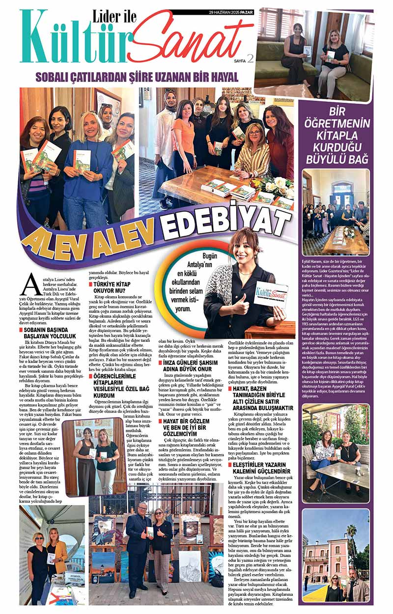 29 H A Z İ R A N 2025 L İ D E R G A Z E T E A N T A L Y A 2