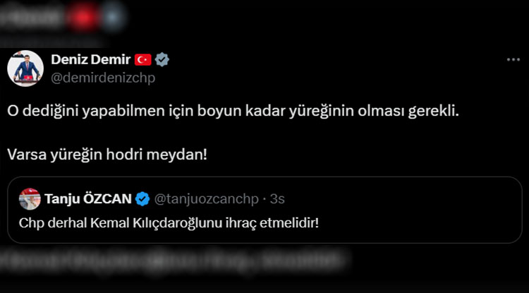 C H P Ankara Milletvekili Demir’den Tanju Özcan’a ‘ Kılıçdaroğlu’ Tepkisi 1