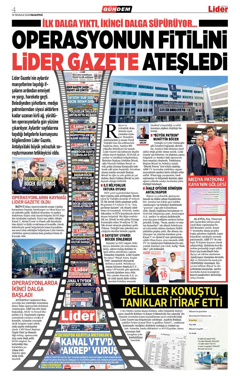 14 T E M M U Z 2025 L İ D E R G A Z E T E A N T A L Y A 4