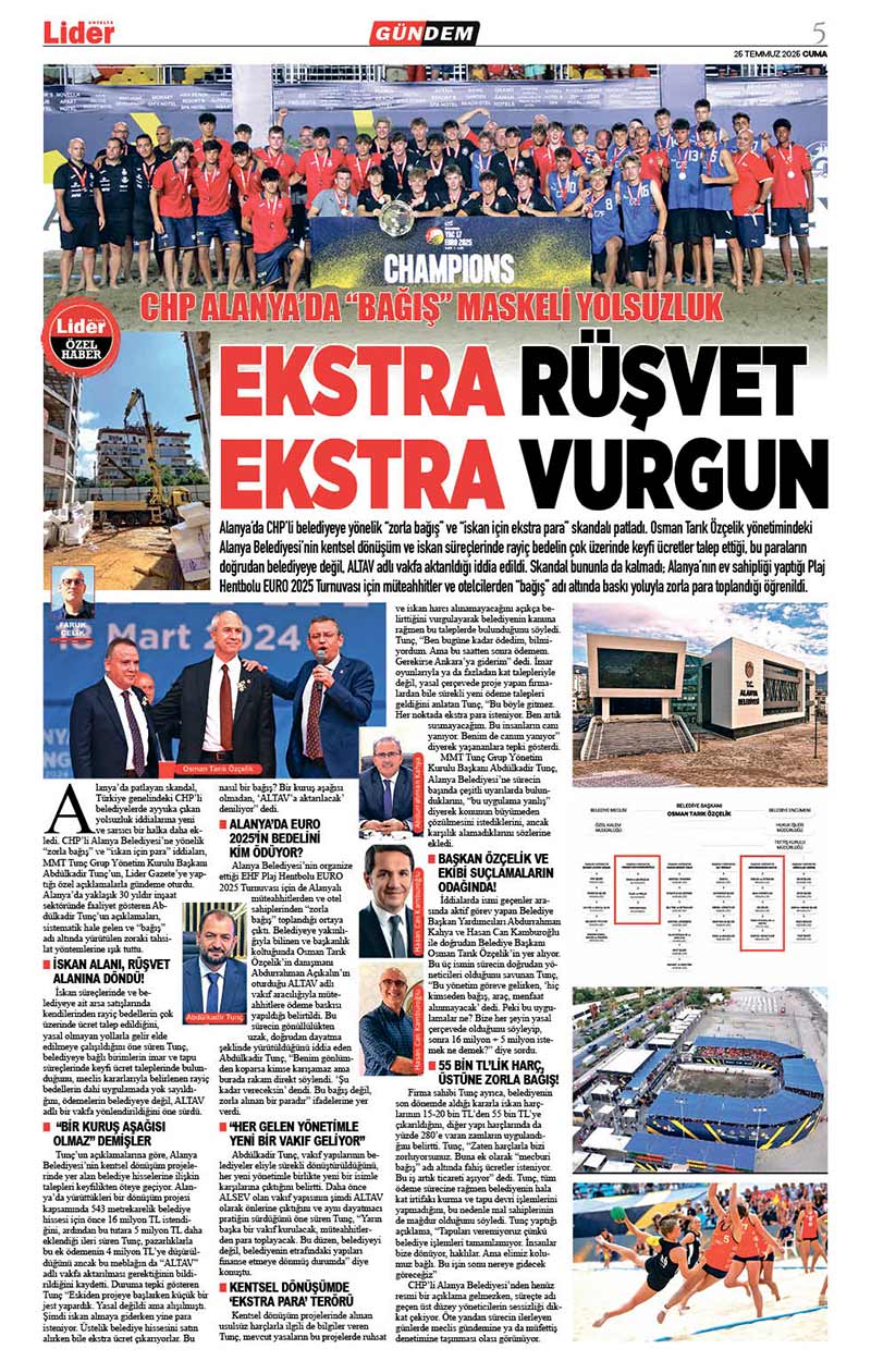 25 T E M M U Z 2025 L İ D E R G A Z E T E A N T A L Y A 5