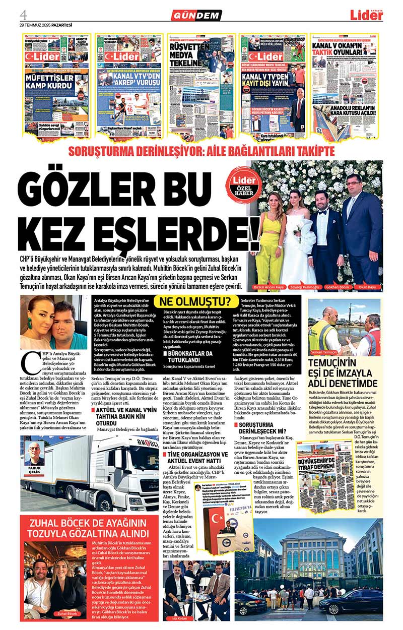 28 T E M M U Z 2025 L İ D E R G A Z E T E A N T A L Y A 4
