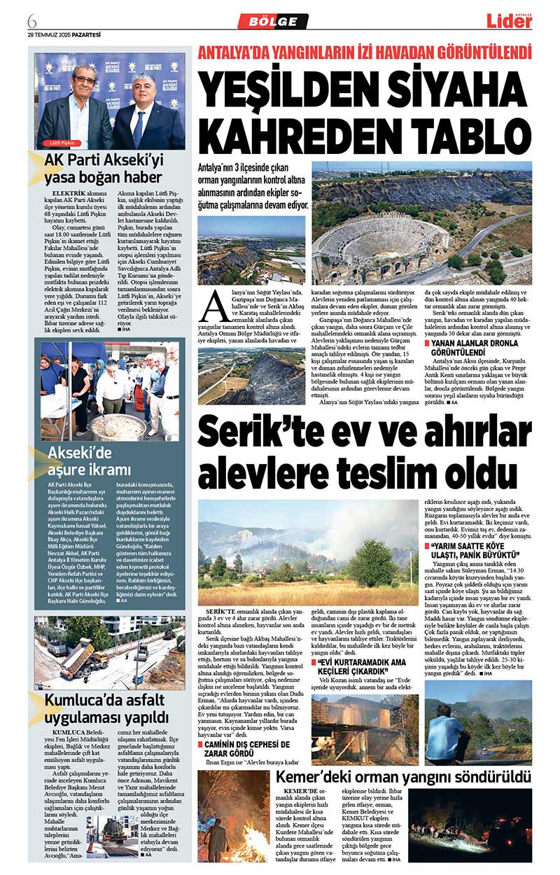 28 T E M M U Z 2025 L İ D E R G A Z E T E A N T A L Y A 6