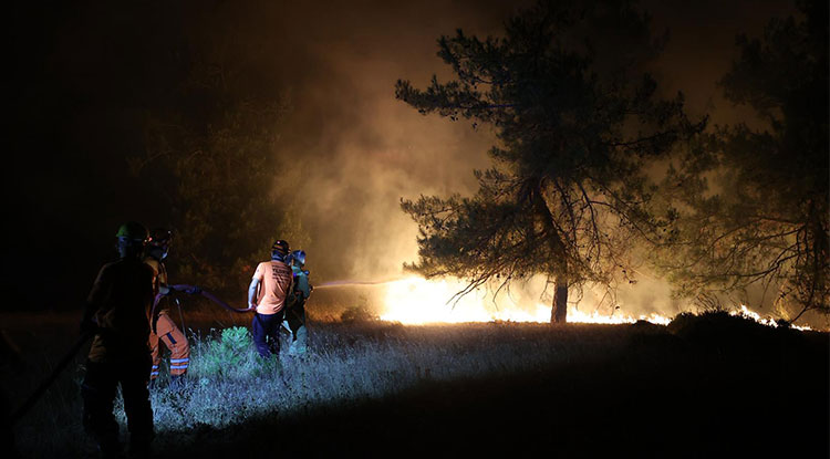 Bursa'nın Gürsu Ve Kestel Ilçeleri Arasındaki Orman Yangınına Müdahale Sürüyor 2