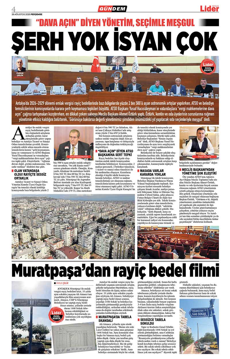 28 A Ğ U S T O S 2025 L İ D E R G A Z E T E A N T A L Y A 4