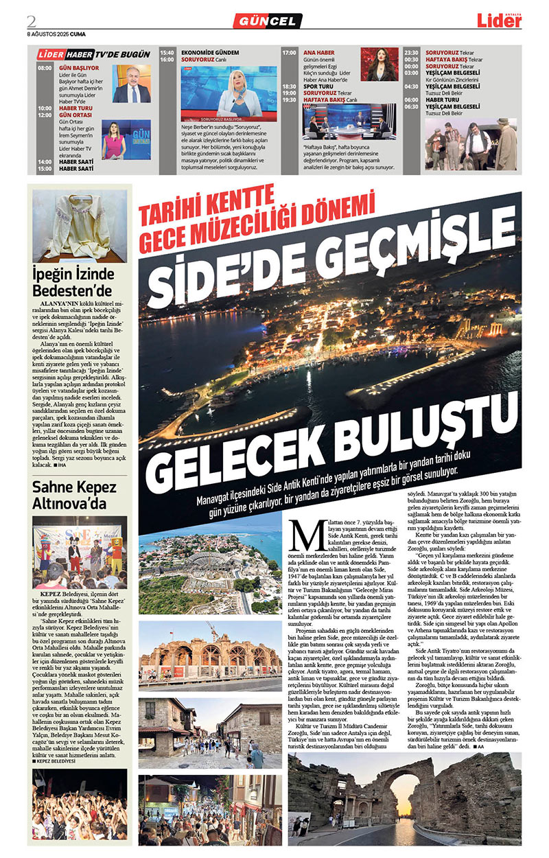 8 A Ğ U S T O S 2025 L İ D E R G A Z E T E A N T A L Y A 2