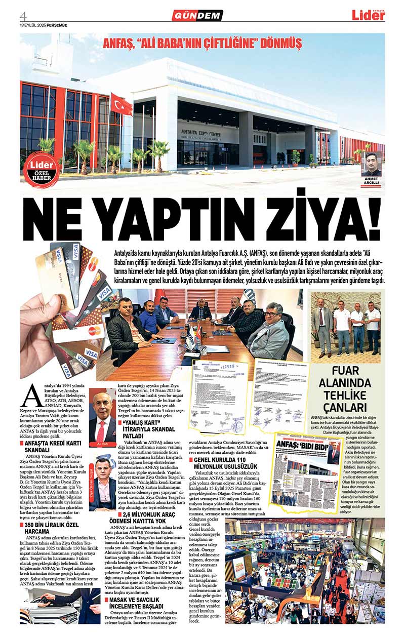 18 E Y L Ü L 2025 L İ D E R G A Z E T E A N T A L Y A 4