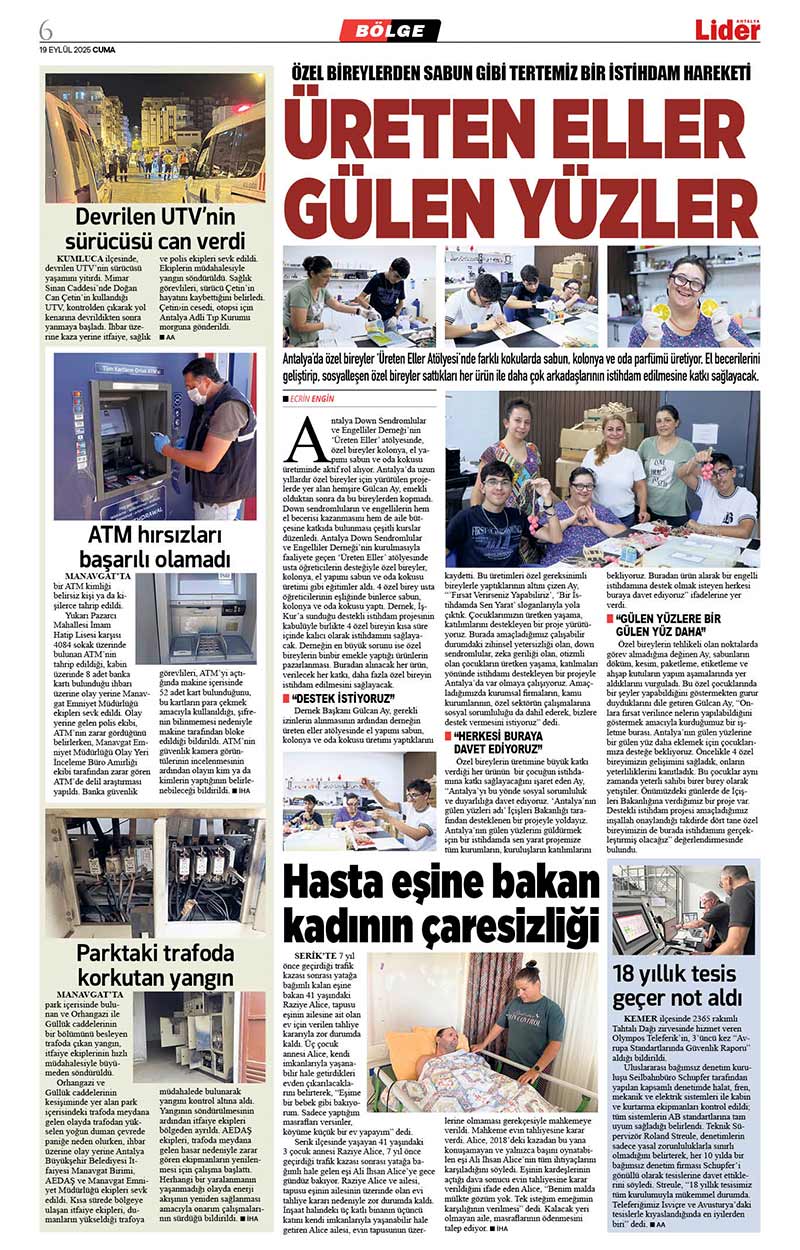 19 E Y L Ü L 2025 L İ D E R G A Z E T E A N T A L Y A 6