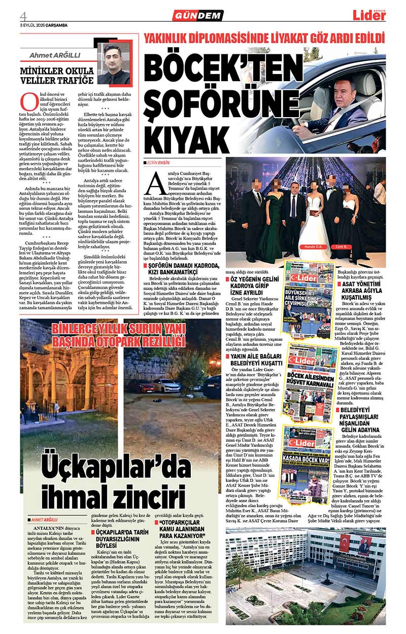 3 E Y L Ü L 2025 L İ D E R G A Z E T E A N T A L Y A 4