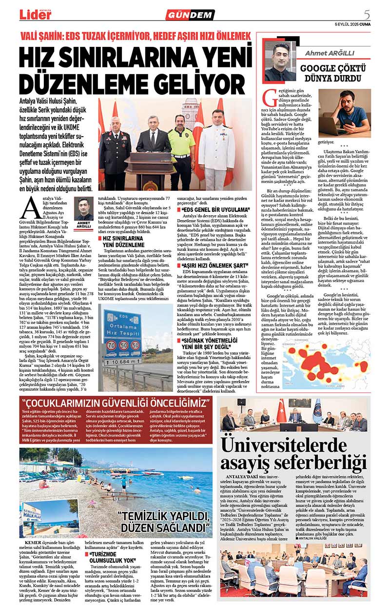 5 E Y L Ü L 2025 L İ D E R G A Z E T E A N T A L Y A 5