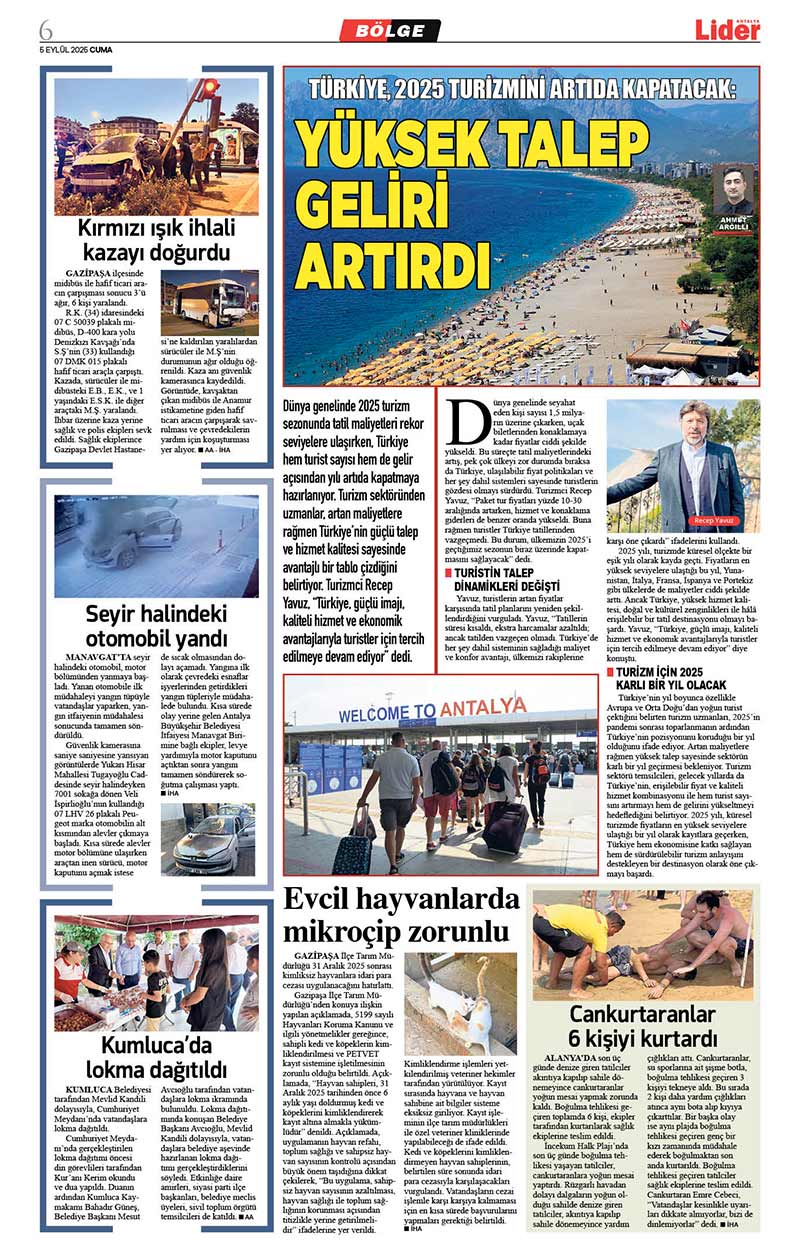 5 E Y L Ü L 2025 L İ D E R G A Z E T E A N T A L Y A 6