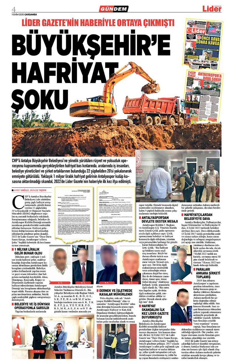 1 E K İ M 2025 L İ D E R G A Z E T E A N T A L Y A 4