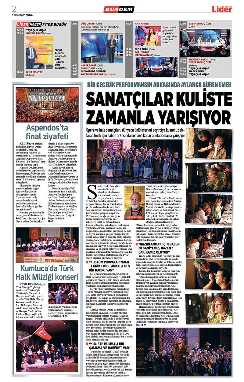 3 E K İ M 2025 L İ D E R G A Z E T E A N T A L Y A 2