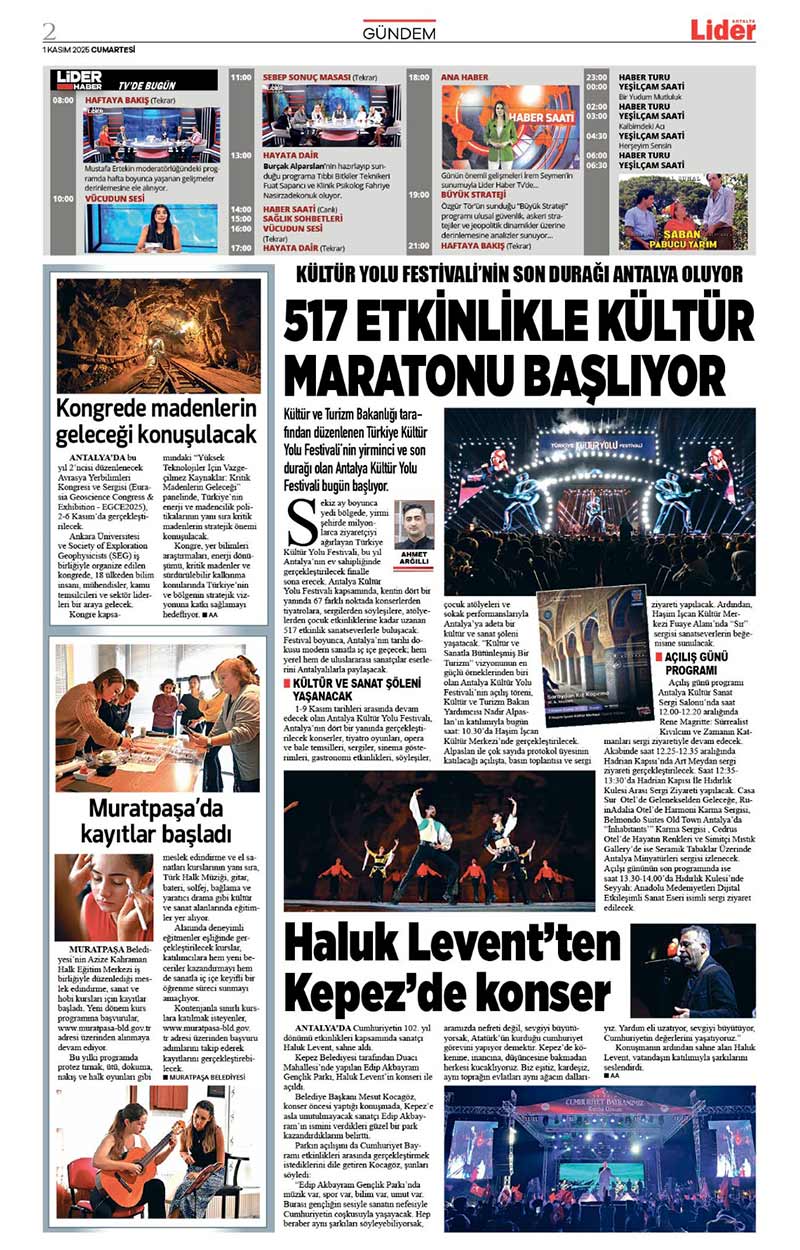 1 K A S I M 2025 L İ D E R G A Z E T E A N T A L Y A 2