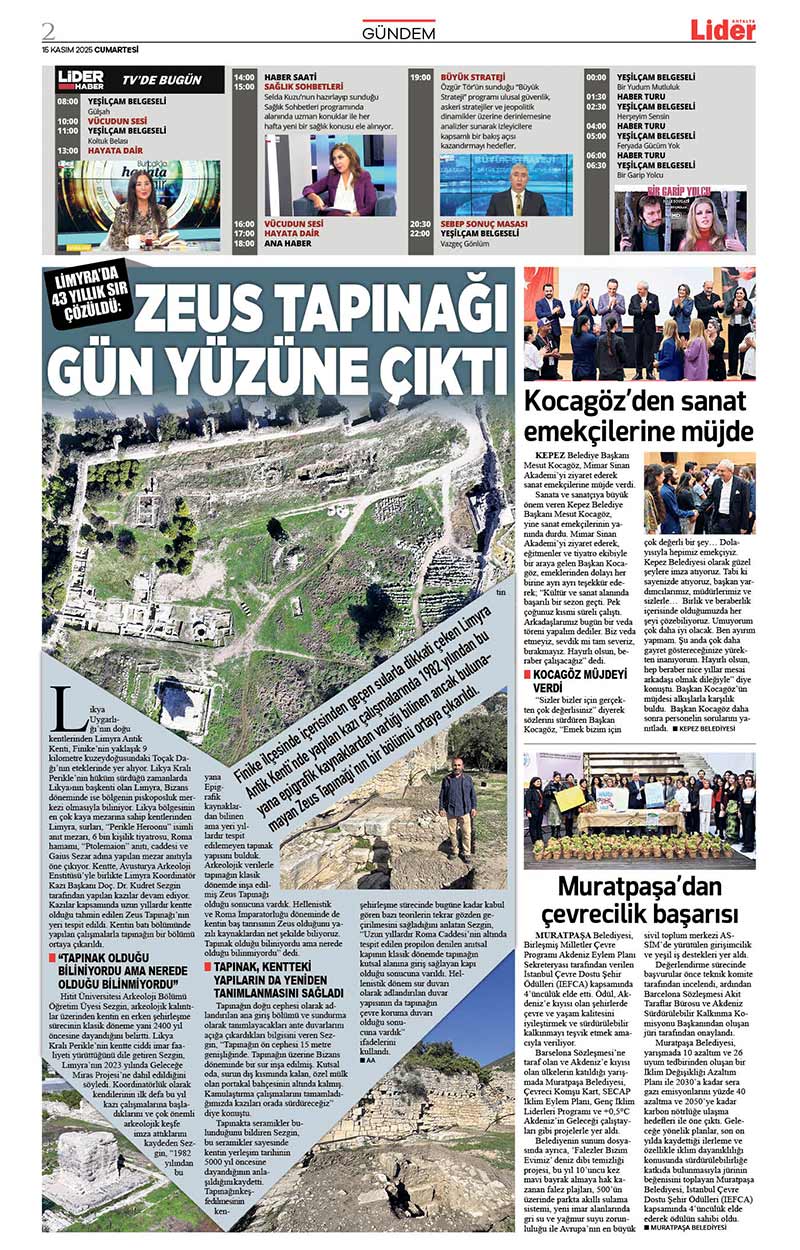 15 K A S I M 2025 L İ D E R G A Z E T E A N T A L Y A 2