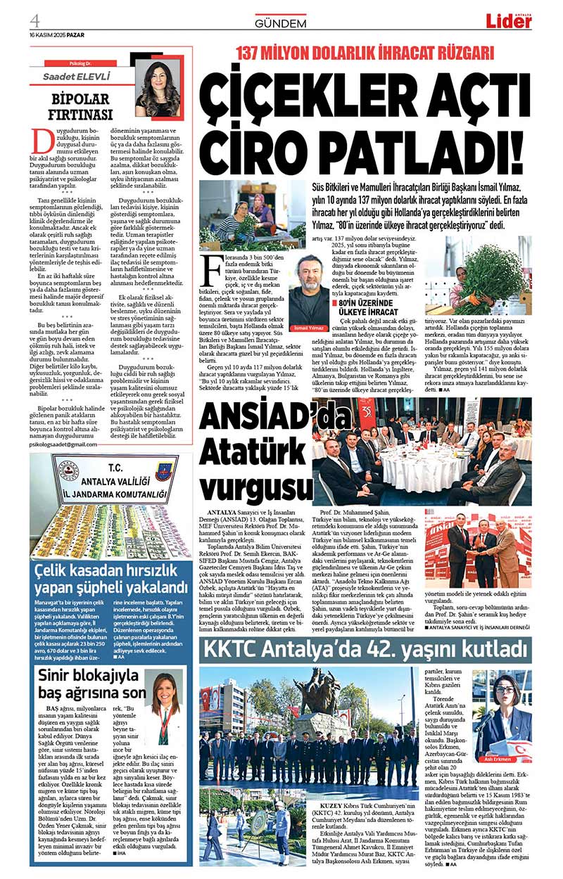 16 K A S I M 2025 L İ D E R G A Z E T E A N T A L Y A 4