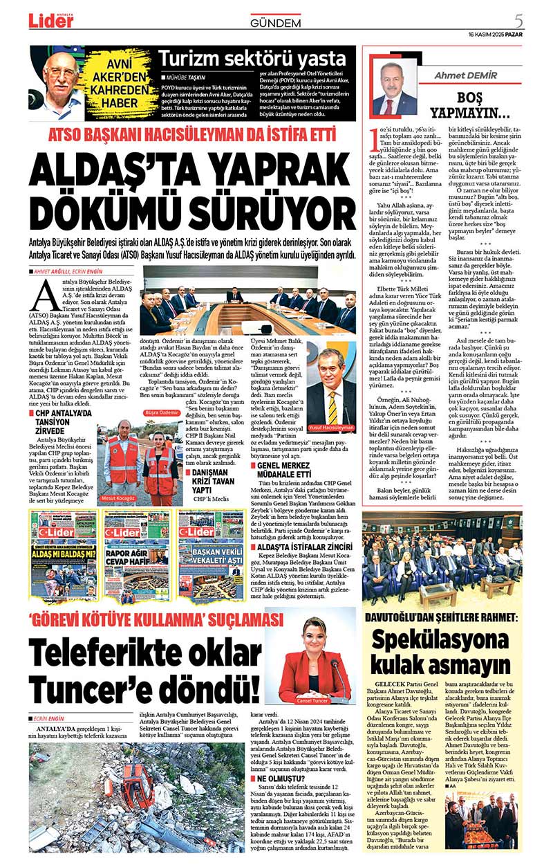 16 K A S I M 2025 L İ D E R G A Z E T E A N T A L Y A 5