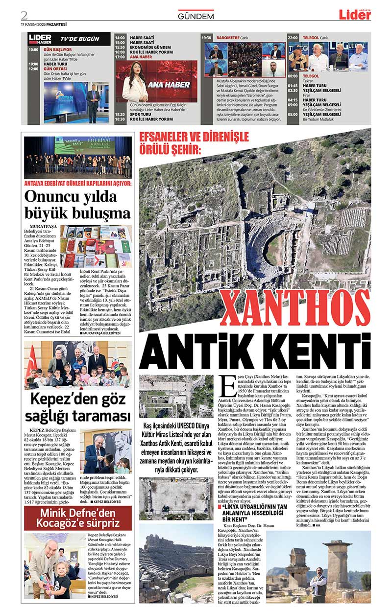 17 K A S I M 2025 L İ D E R G A Z E T E A N T A L Y A 2