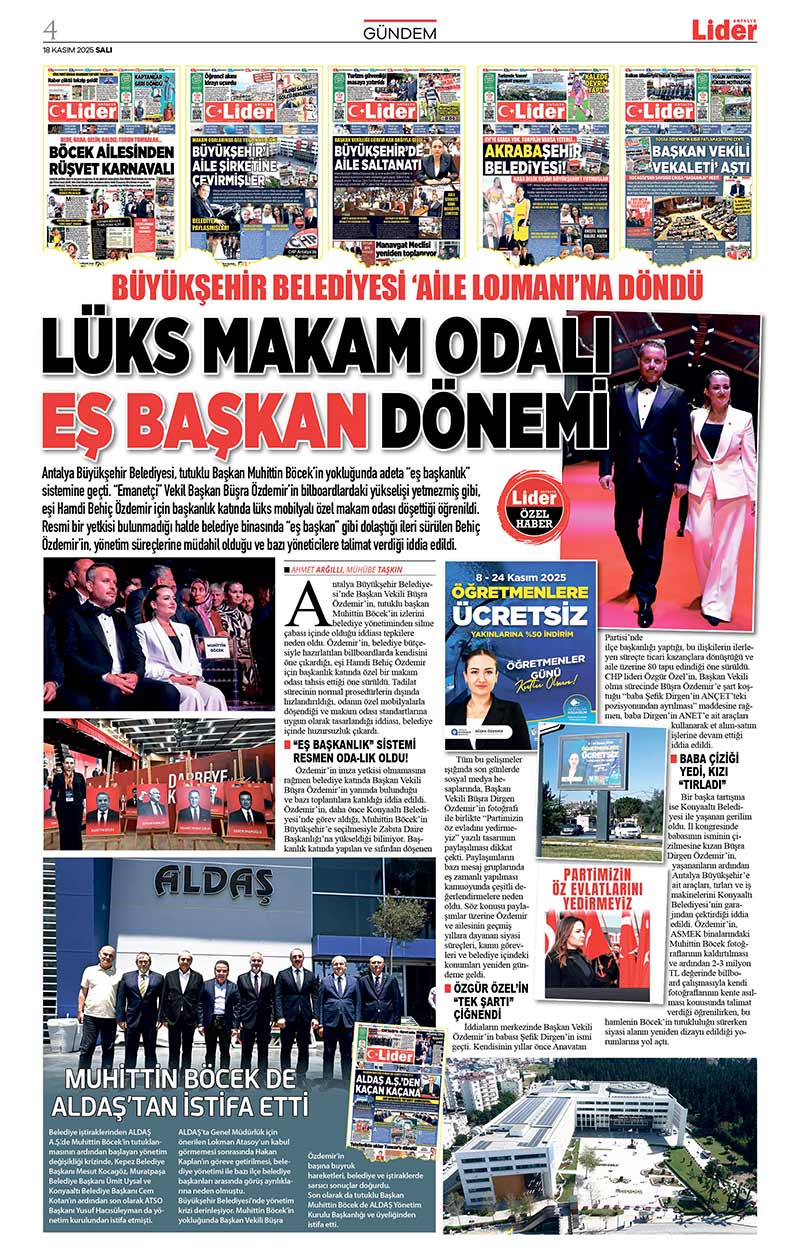 18 K A S I M 2025 L İ D E R G A Z E T E A N T A L Y A 4