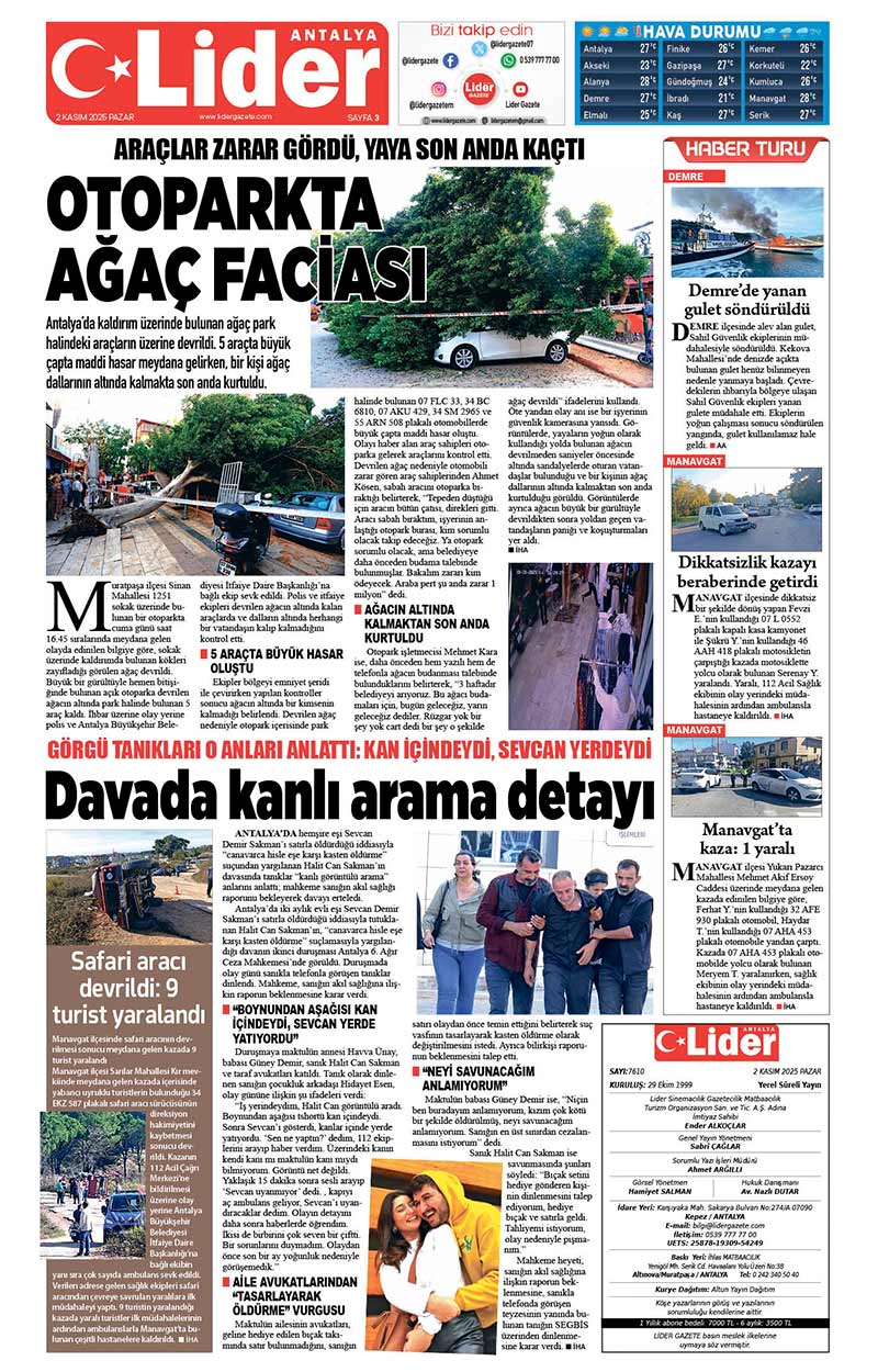 2 K A S I M 2025 L İ D E R G A Z E T E A N T A L Y A 3