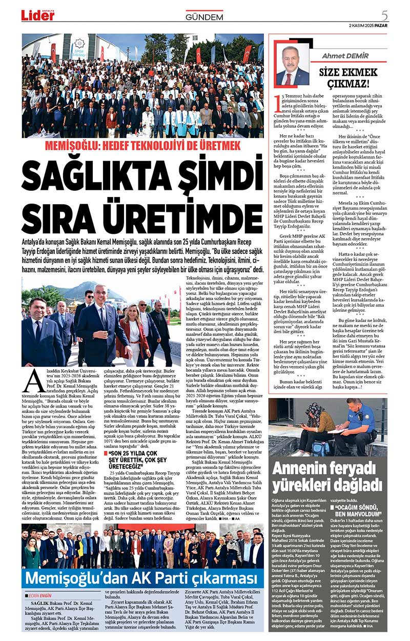 2 K A S I M 2025 L İ D E R G A Z E T E A N T A L Y A 5