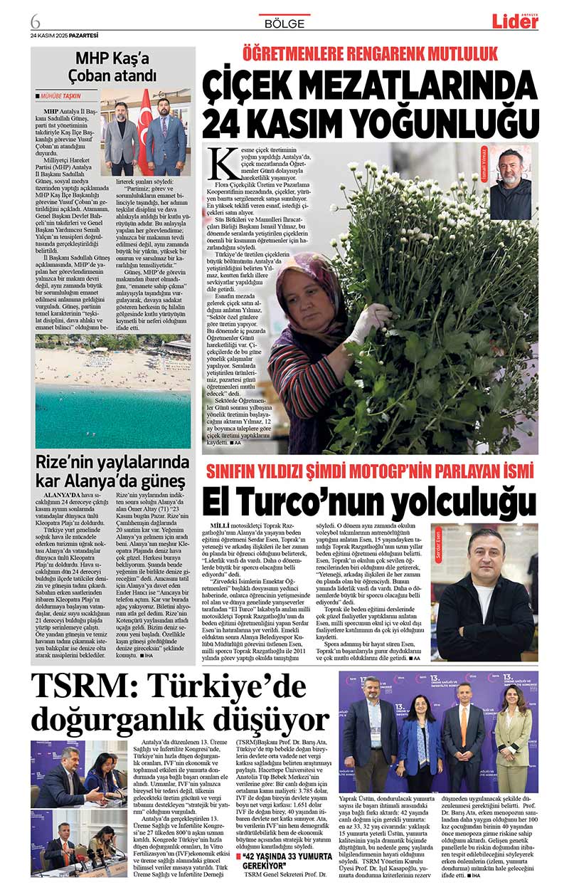 24 K A S I M 2025 L İ D E R G A Z E T E A N T A L Y A 6
