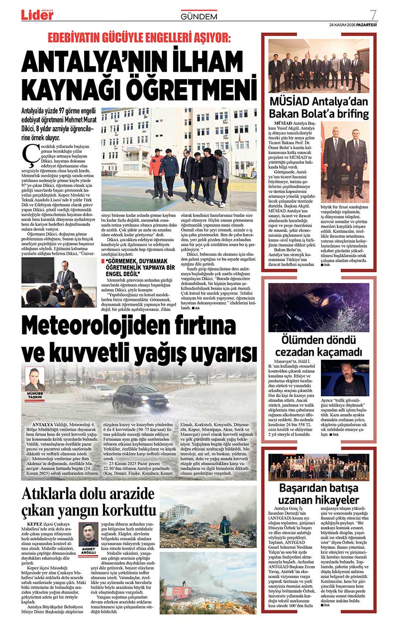 24 K A S I M 2025 L İ D E R G A Z E T E A N T A L Y A 7