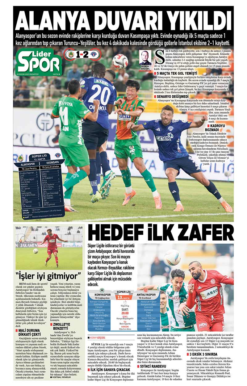 24 K A S I M 2025 L İ D E R G A Z E T E A N T A L Y A 8