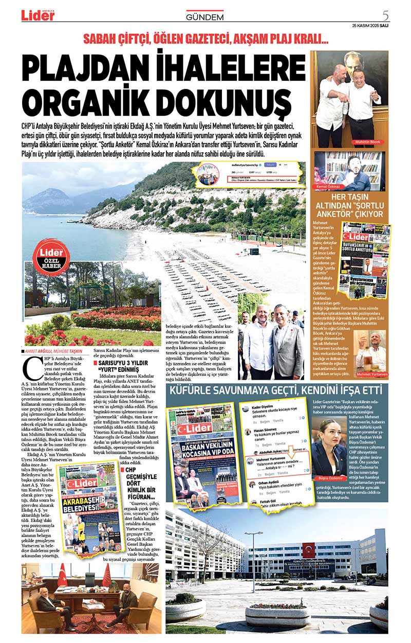 25 K A S I M 2025 L İ D E R G A Z E T E A N T A L Y A 5