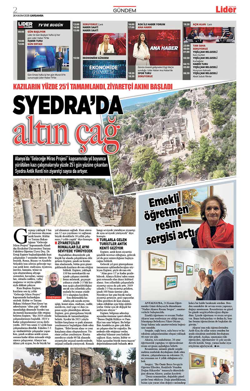 26 K A S I M 2025 L İ D E R G A Z E T E A N T A L Y A 2