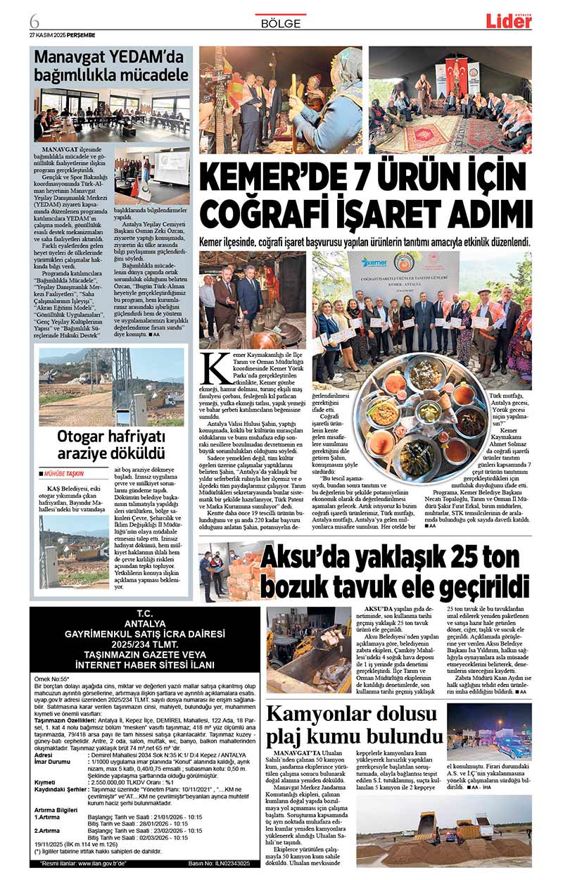 27 K A S I M 2025 L İ D E R G A Z E T E A N T A L Y A 6