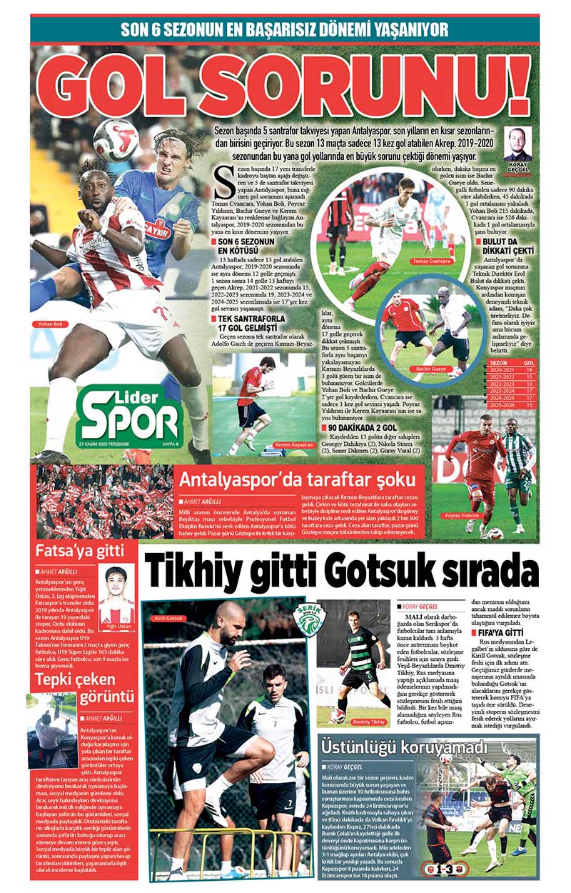 27 K A S I M 2025 L İ D E R G A Z E T E A N T A L Y A 8