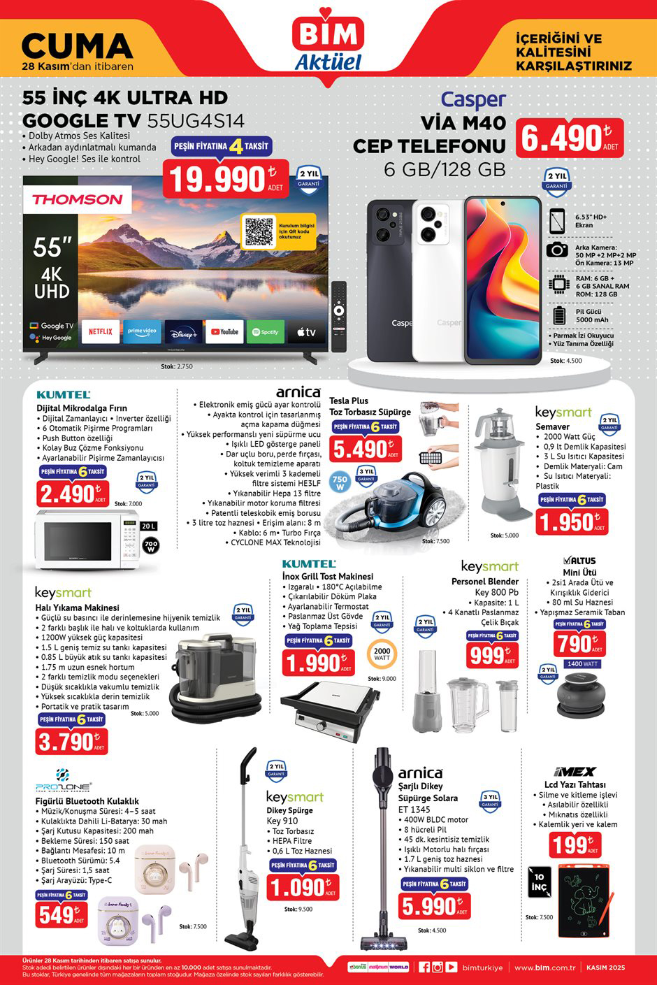 28 Kasım 2 Aralık 2025 B İ M Aktüel Ürünler Kataloğu Bu Hafta B İ M’de Hangi Ürünler Indirimde 1