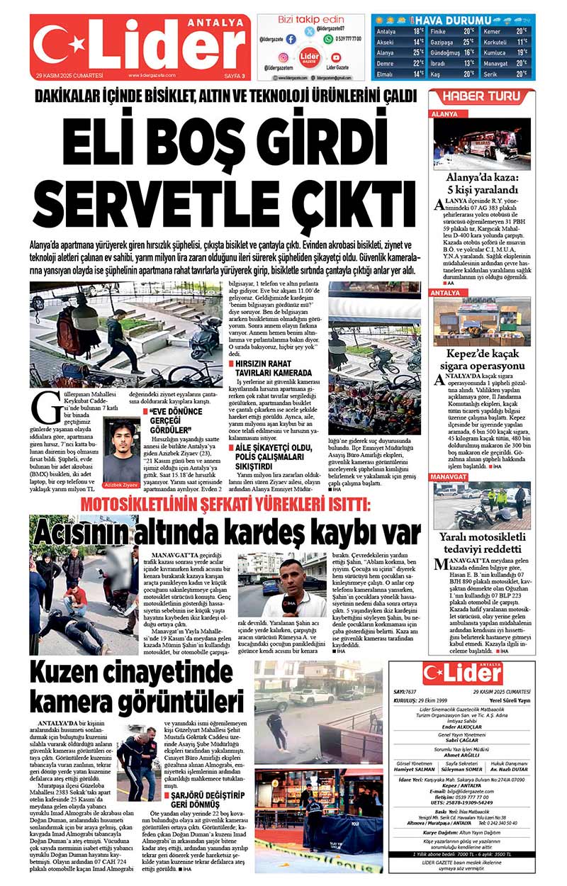 29 K A S I M 2025 L İ D E R G A Z E T E A N T A L Y A 3