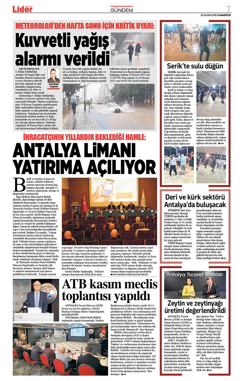 29 K A S I M 2025 L İ D E R G A Z E T E A N T A L Y A 7